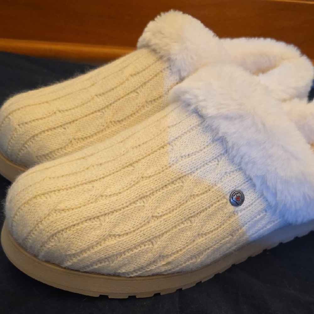 BOBS from Skechers Cream Knit Flats